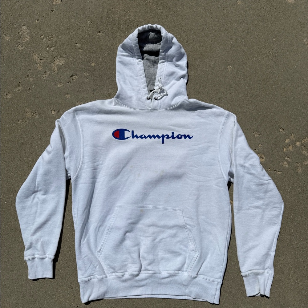 Champion White Hoodie Men’s Size Large